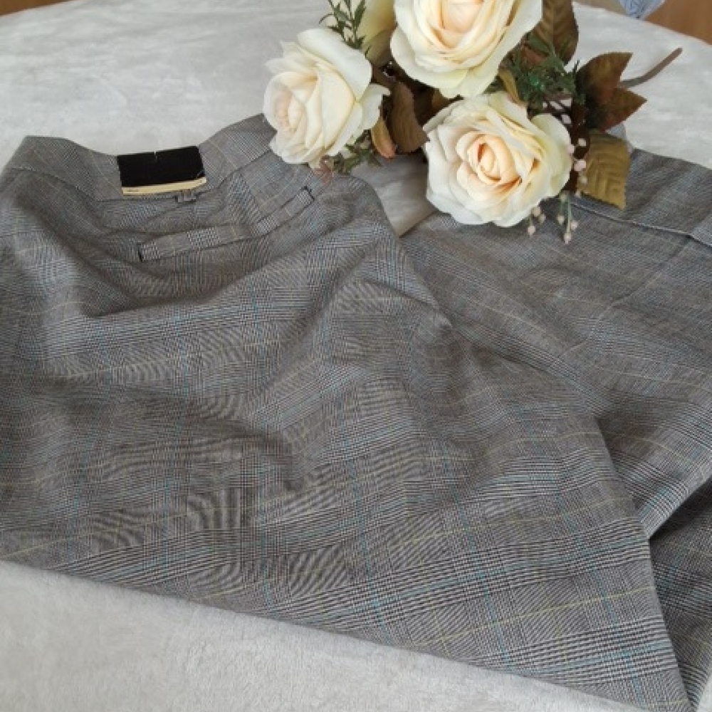 Lane Bryant Gray Pattern Crop Womens Dress Pants Size 14